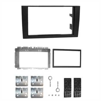 Doppel ISO Radioblende Set AUDI A4 (2002-) schwarz