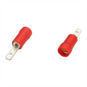 Flachstecker, teilisoliert, 2,8mm, rot, 100 Stck