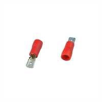 Flachstecker teilisoliert 6,3mm, rot, 100 Stck