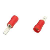 Flachstecker, teilisoliert, 2,8mm, rot, 100 Stck